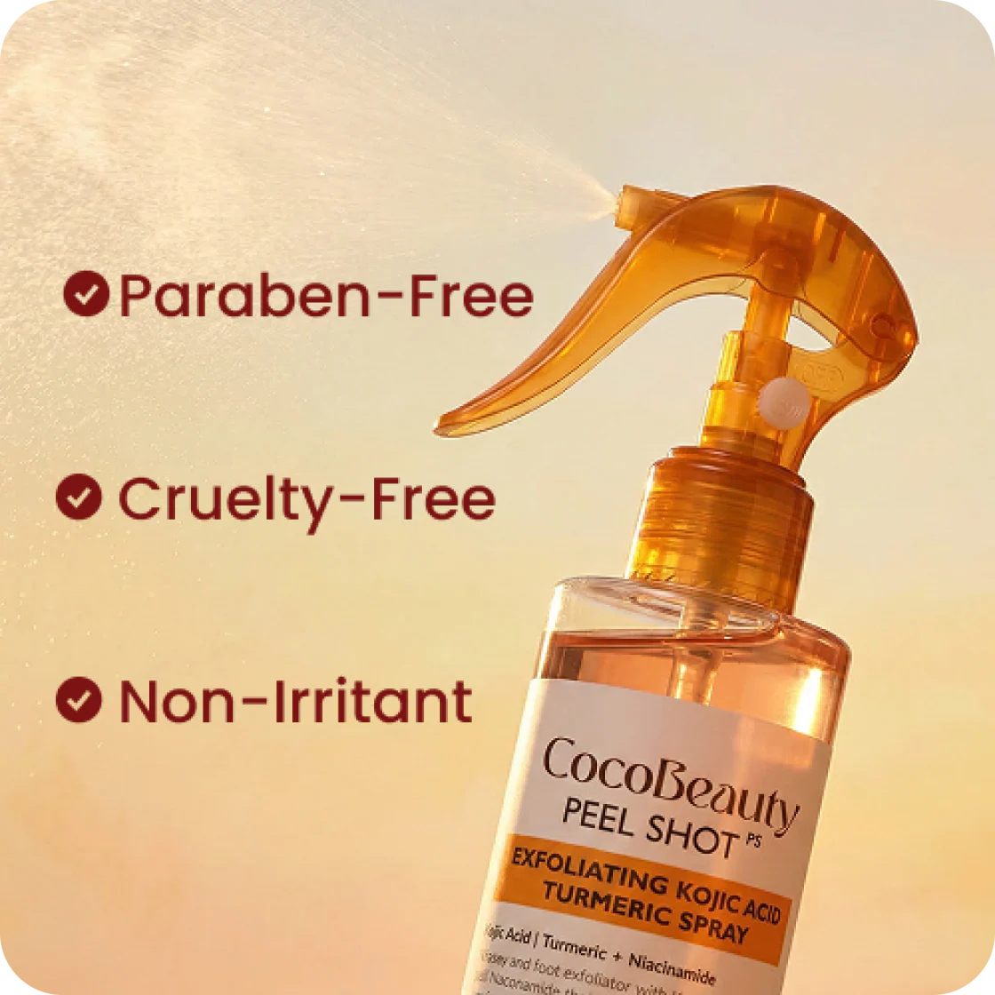 CocoBeauty - Body Peel Spray  with Kojic + Turmeric - Image 2